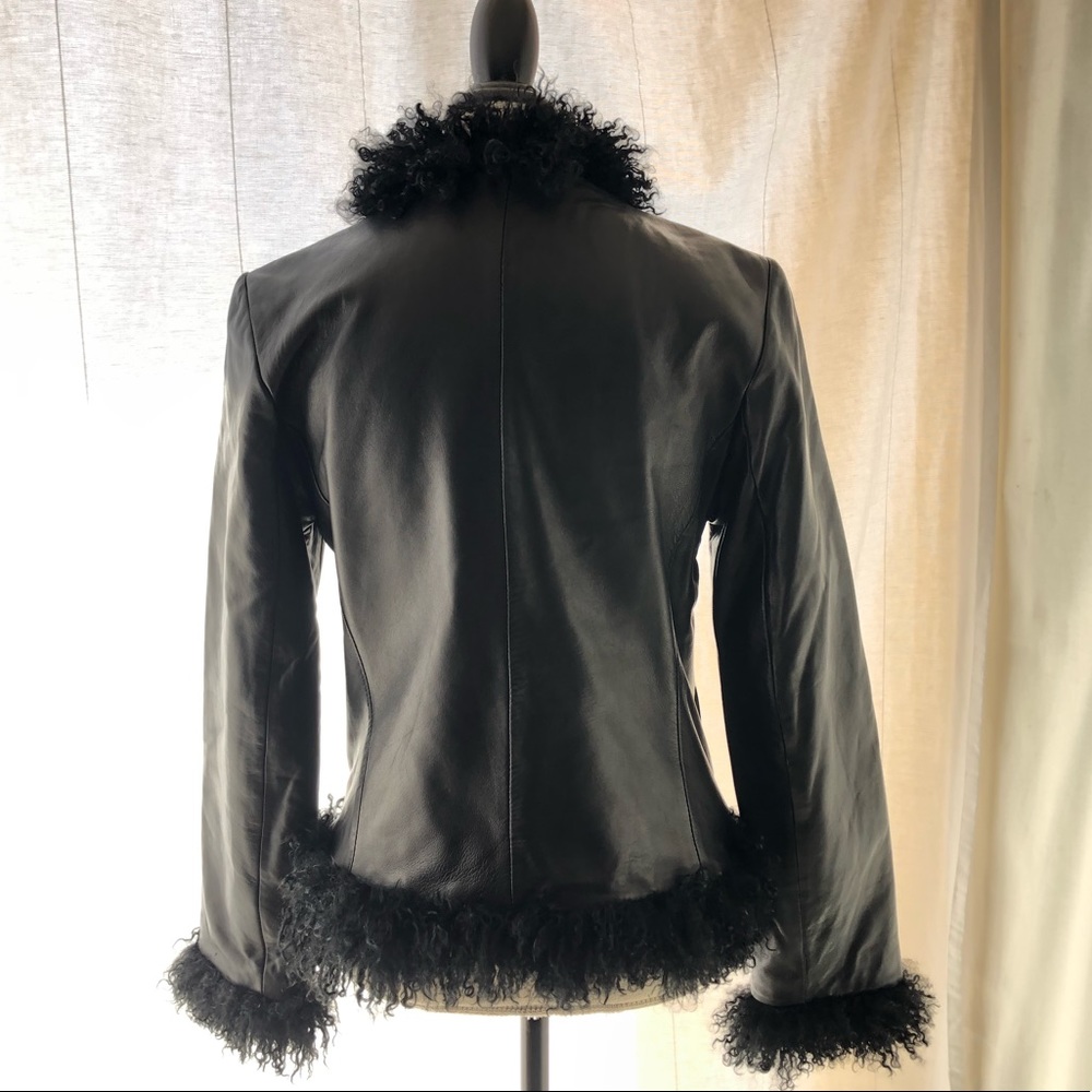Vintage Faux Leather Y2K 90s Furry Jacket - Picture 10 of 15